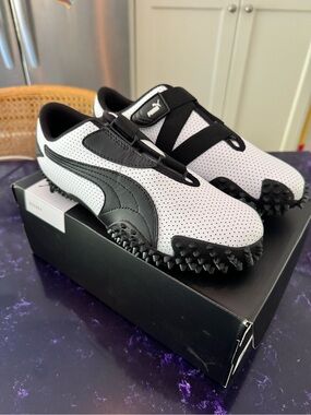 PUMA Mostro unisex  White and Black Spiked Shoes